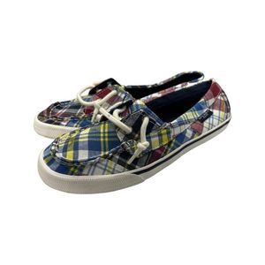 Sperry Lounge Away Madras Plaid Sneakers Multicolor, 7.5M
